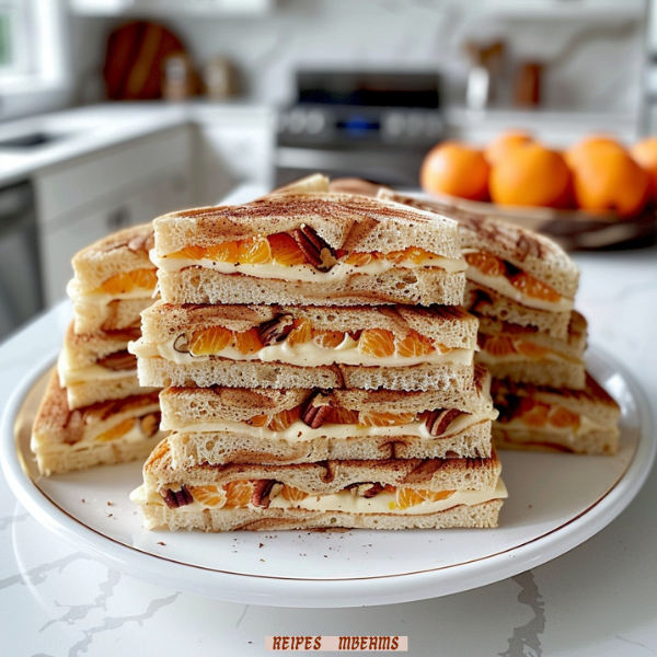 Creamy Orange Cinnamon Tea Sandwiches