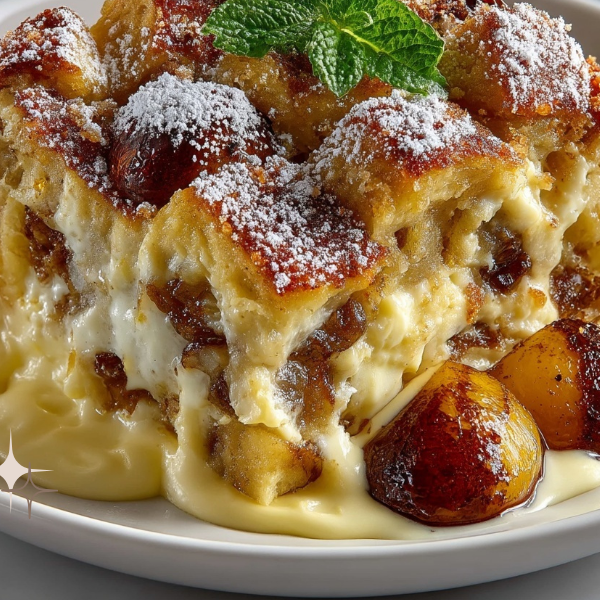 Peach Bread Pudding
