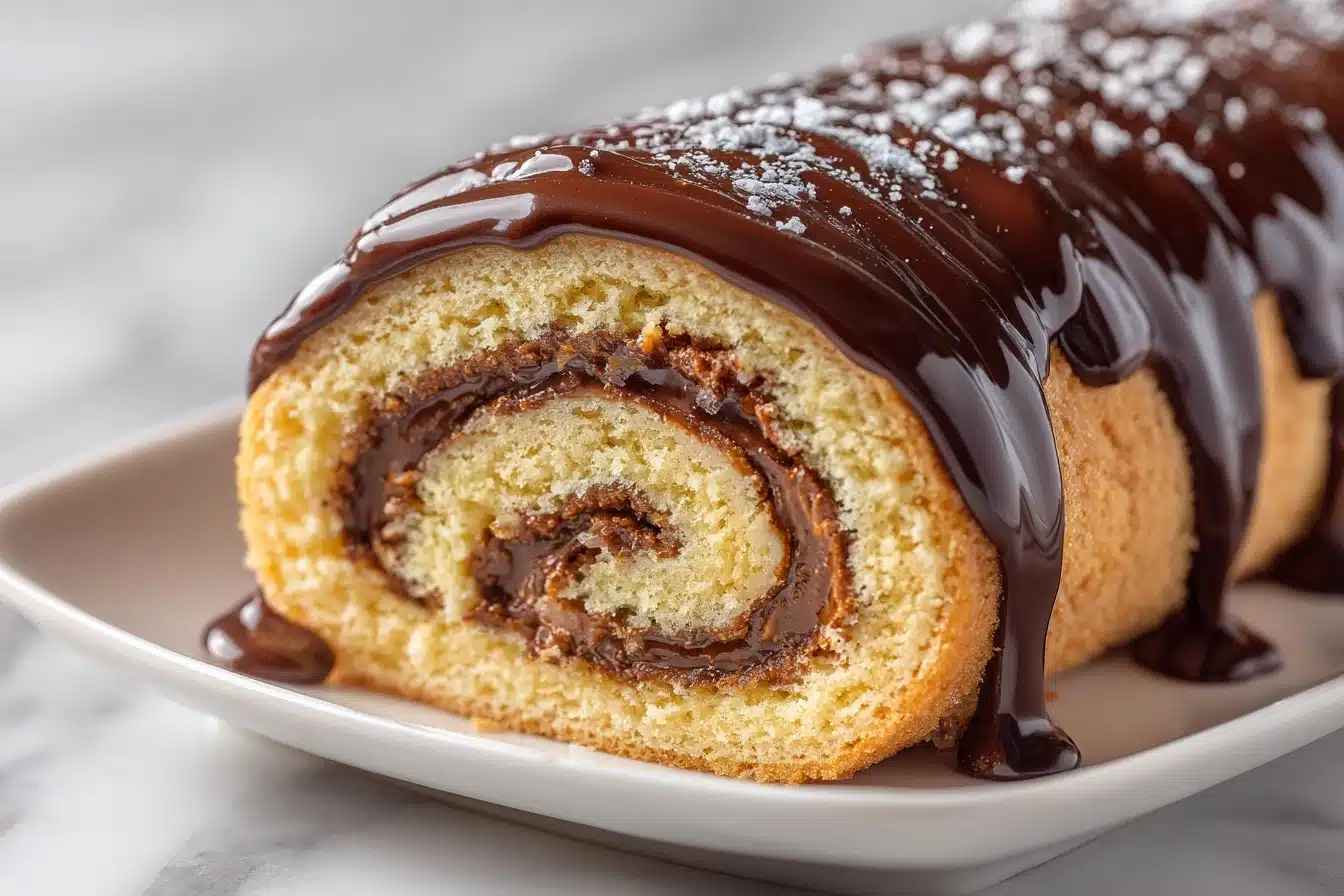 Boston Cream Cake Roll Recipe - Recipe Image