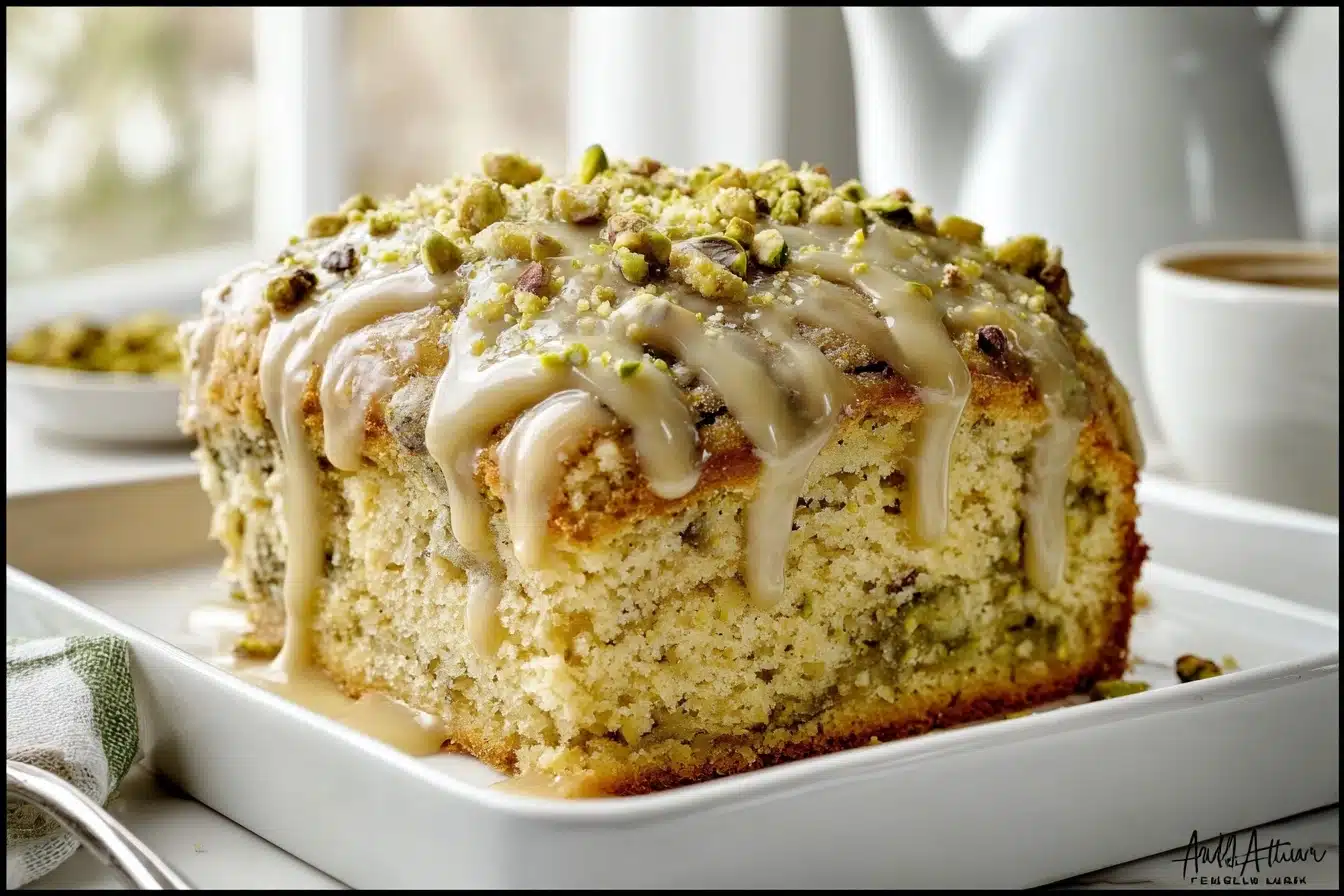Vegan Pistachio Coffee Cake Recipe - Recipe Image