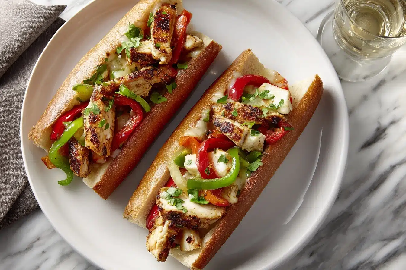 Chicken Philly Cheese Steak Sandwich Recipe - Recipe Image