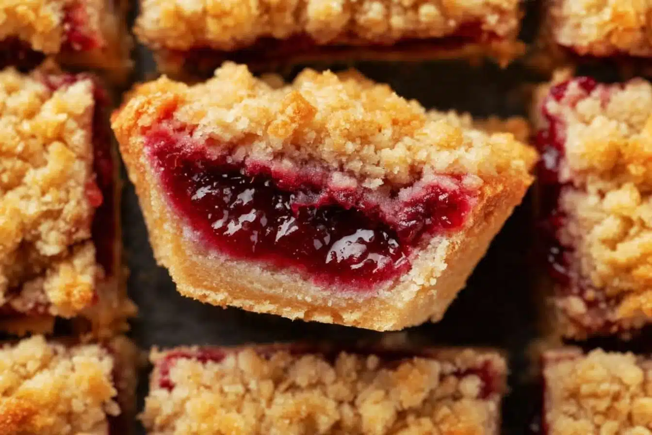 Scottish Coconut Raspberry Oatie Squares Recipe