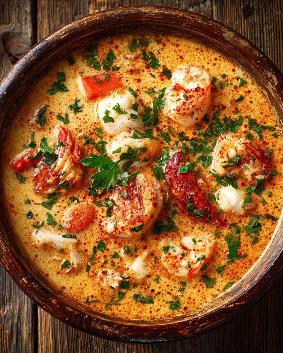 Creamy Crab & Shrimp Seafood Bisque Recipe