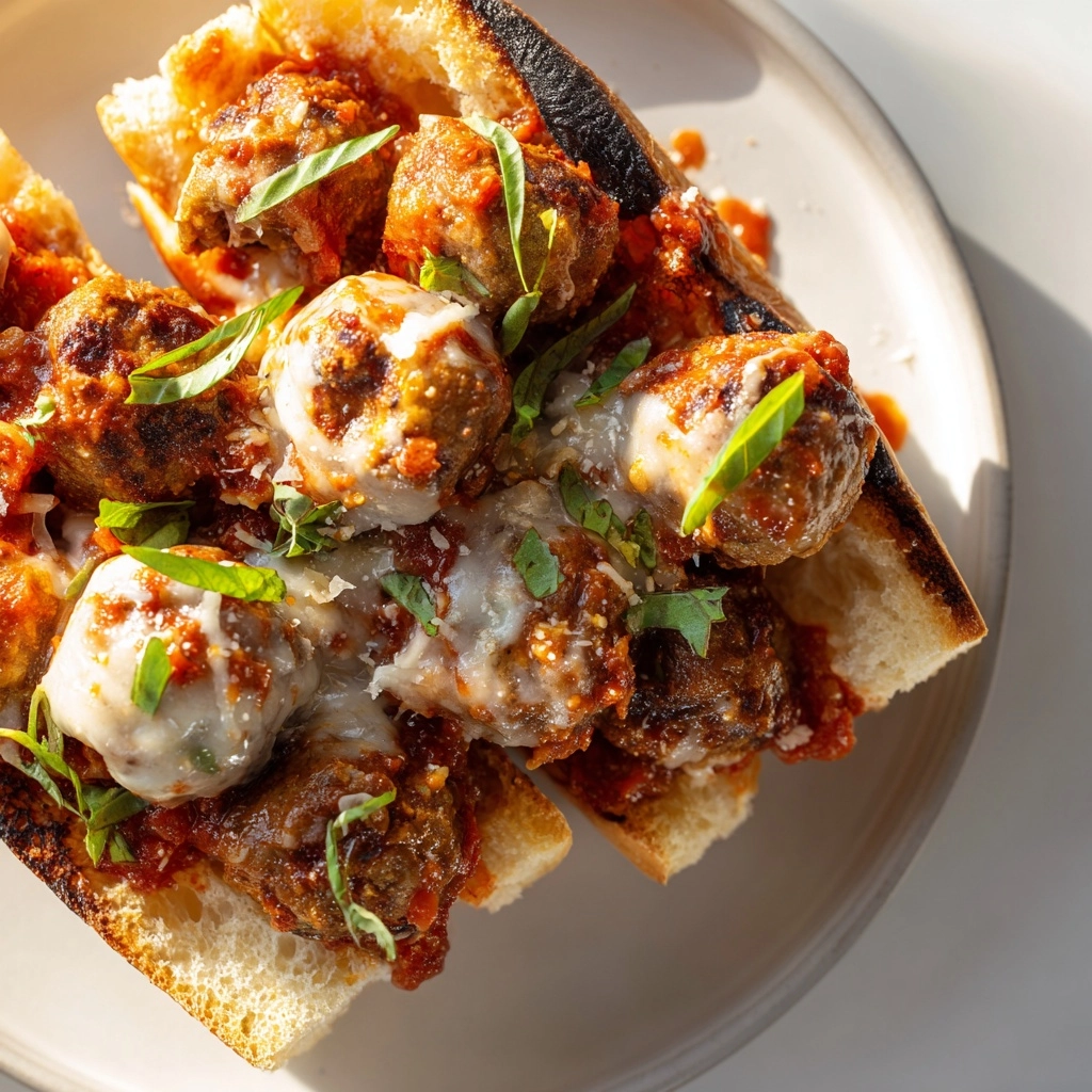 Cheesy Baked Meatball Sub Recipe