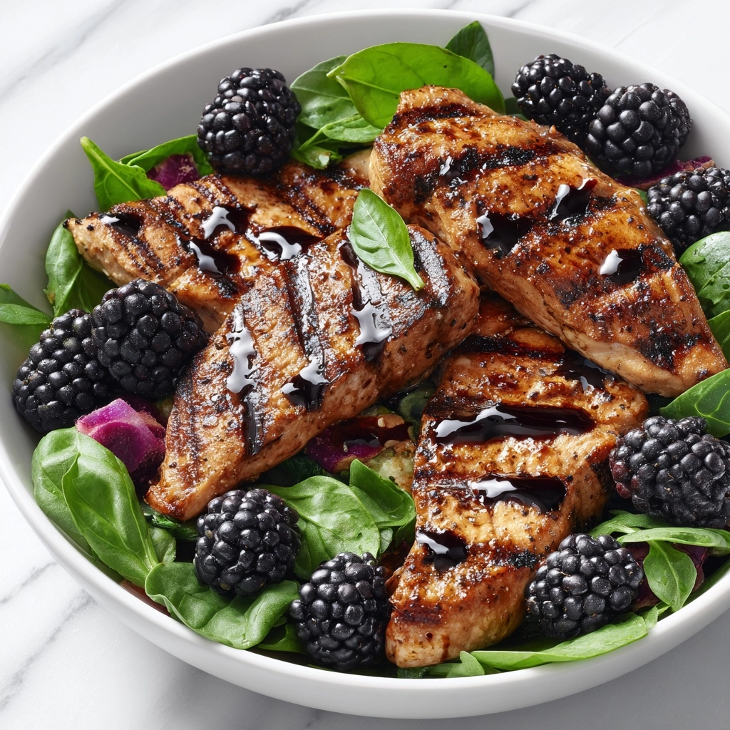 Blackberry Basil Grilled Chicken Salad Recipe - Recipe Image
