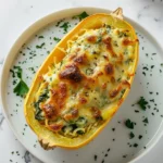Spinach Artichoke Stuffed Spaghetti Squash Recipe
