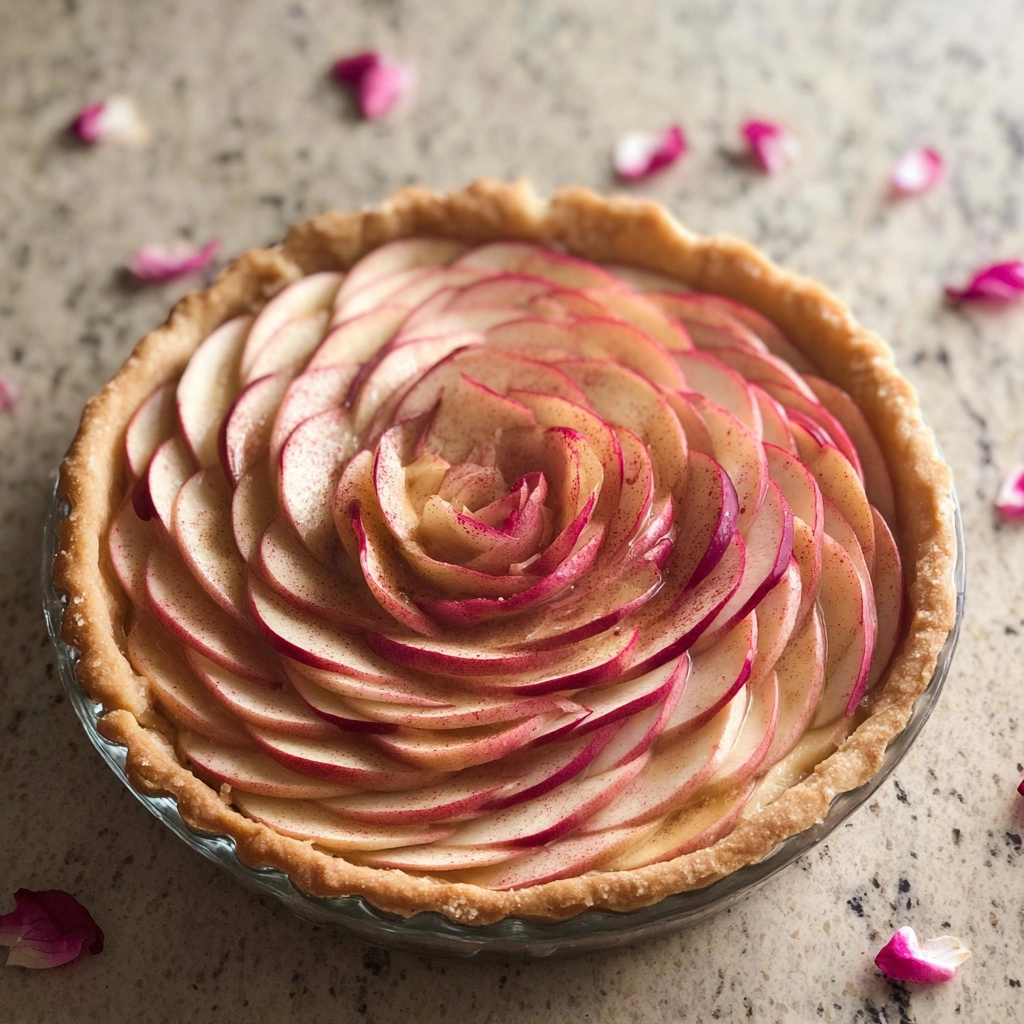 Rose Apple Tart with Rose Water Recipe 6 Rose Apple Tart with Rose Water Recipe - Recipe Image