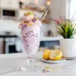 Lavender Lemonade Float with Edible Flowers Recipe