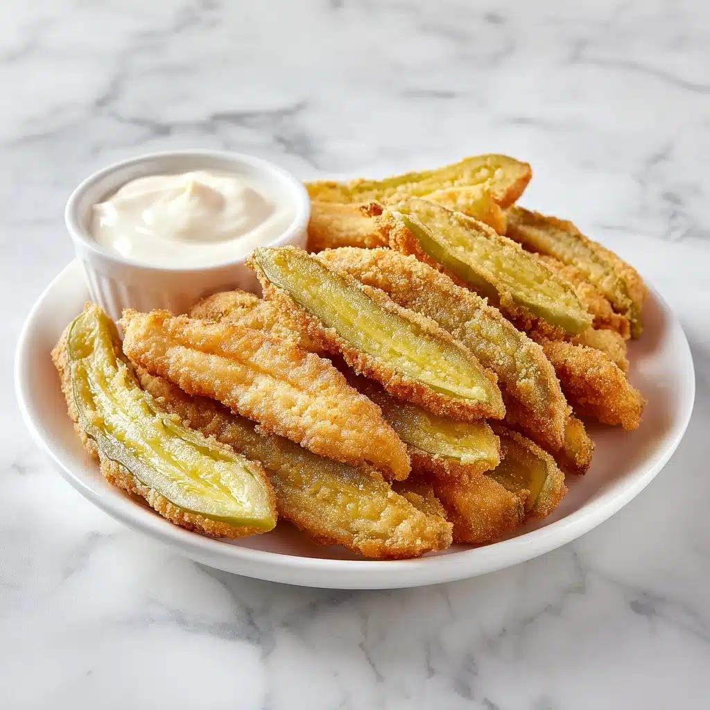 Crispy Fried Pickle Spears with Ranch Recipe - Recipe Image