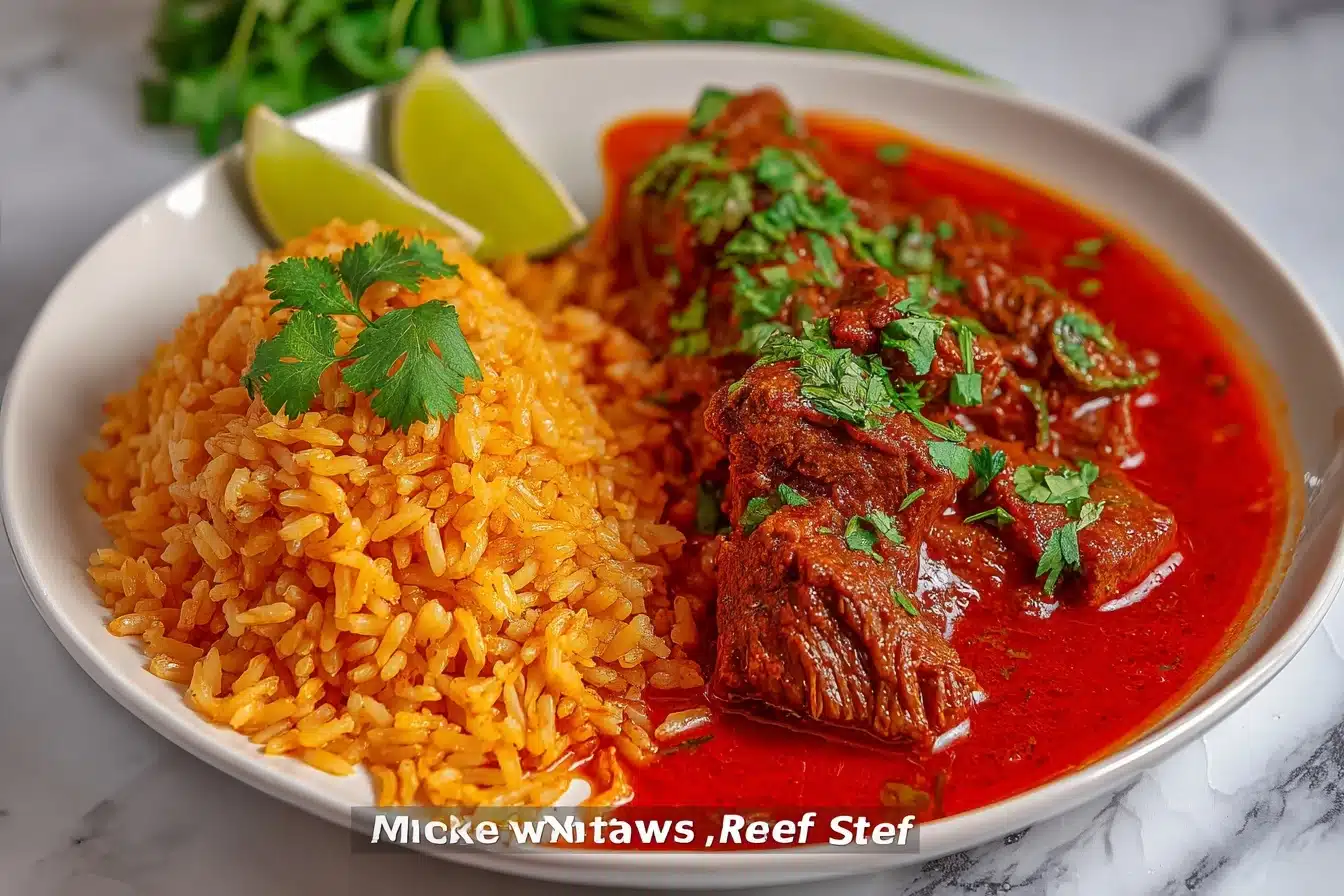 Mexican Beef Stew with Rice Recipe - Recipe Image