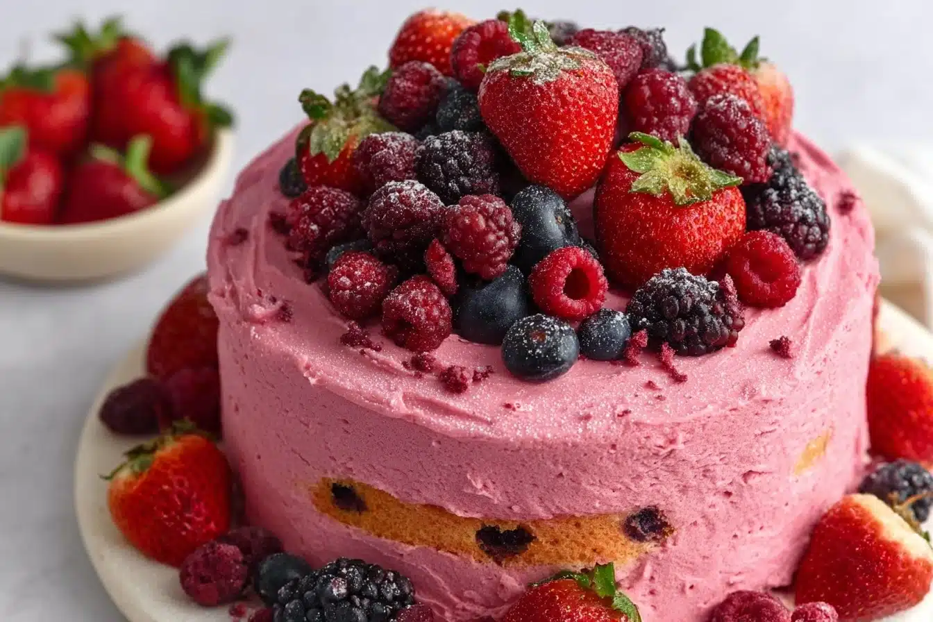 Summer Berry Layer Cake Recipe - Recipe Image