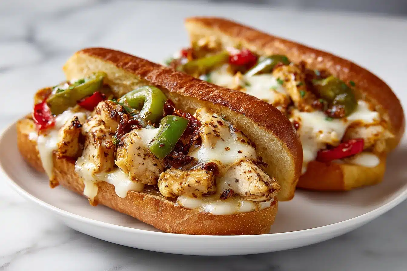 Chicken Philly Cheese Steak Sandwich Recipe - Recipe Image