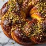 Pistachio Honey Babka Bread Wreath Recipe