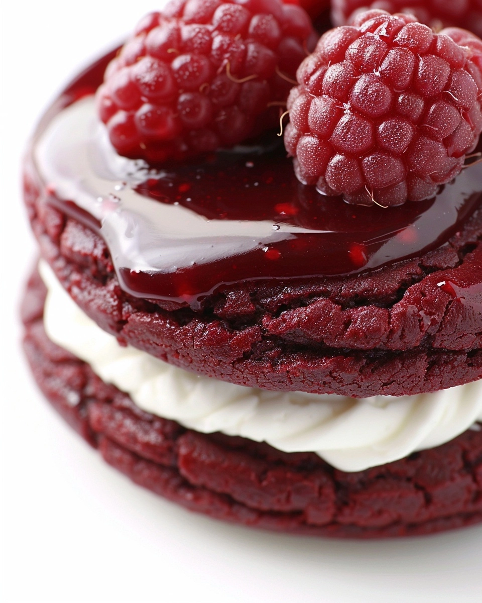 Red Velvet Raspberry Cheesecake Cookies Recipe