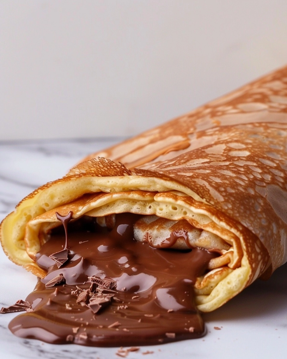 Chocolate-Stuffed Pancake Rolls Recipe - Recipe Image