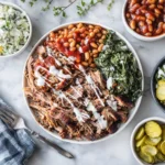 Alabama White Sauce BBQ Pulled Pork Plate with Sides Recipe