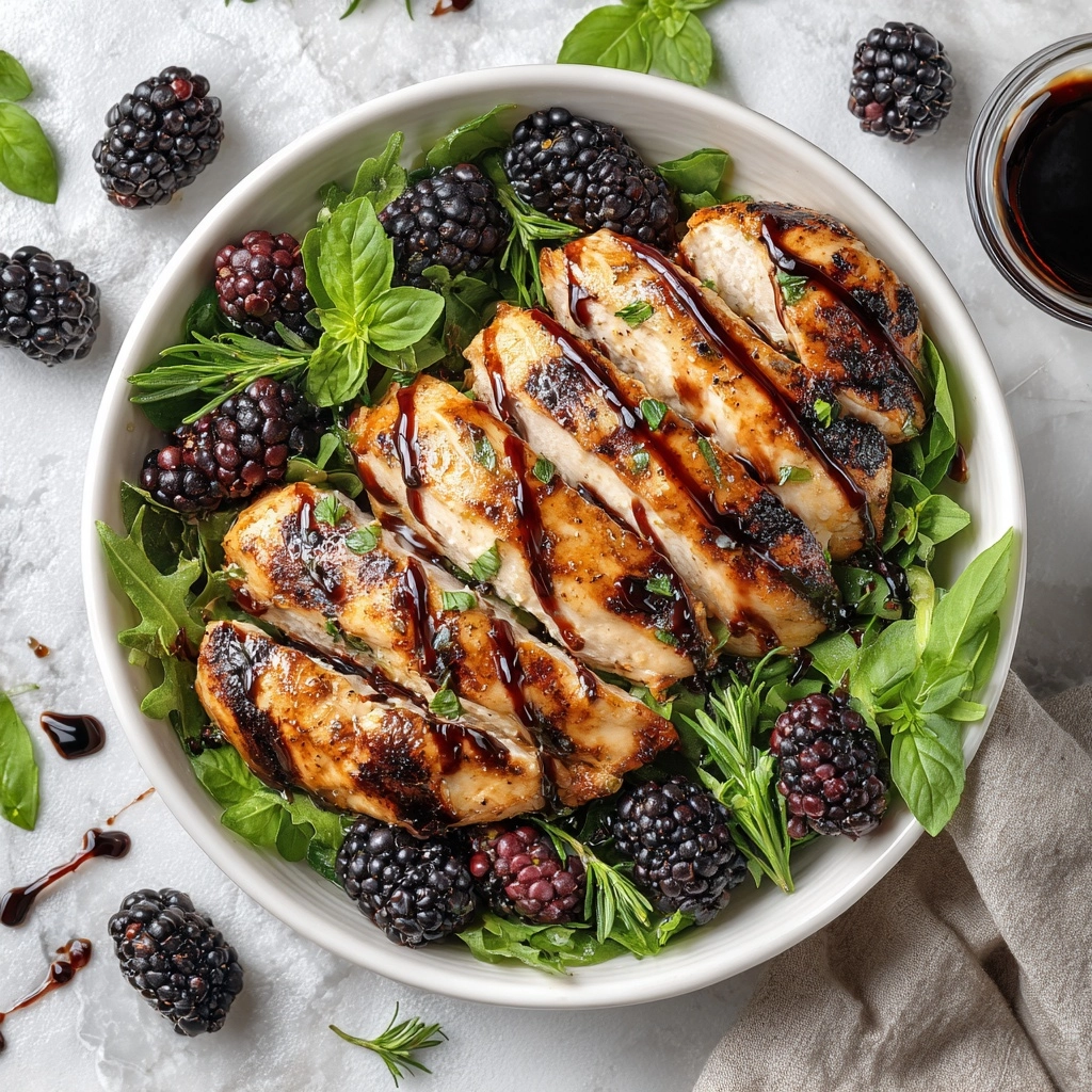 Blackberry Basil Grilled Chicken Salad Recipe