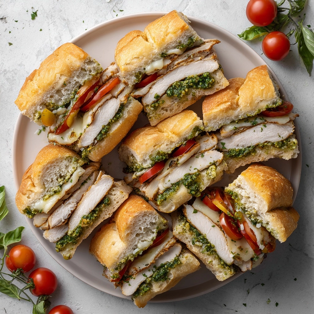 Chicken Pesto Sandwiches Recipe 4 Chicken Pesto Sandwiches Recipe - Recipe Image