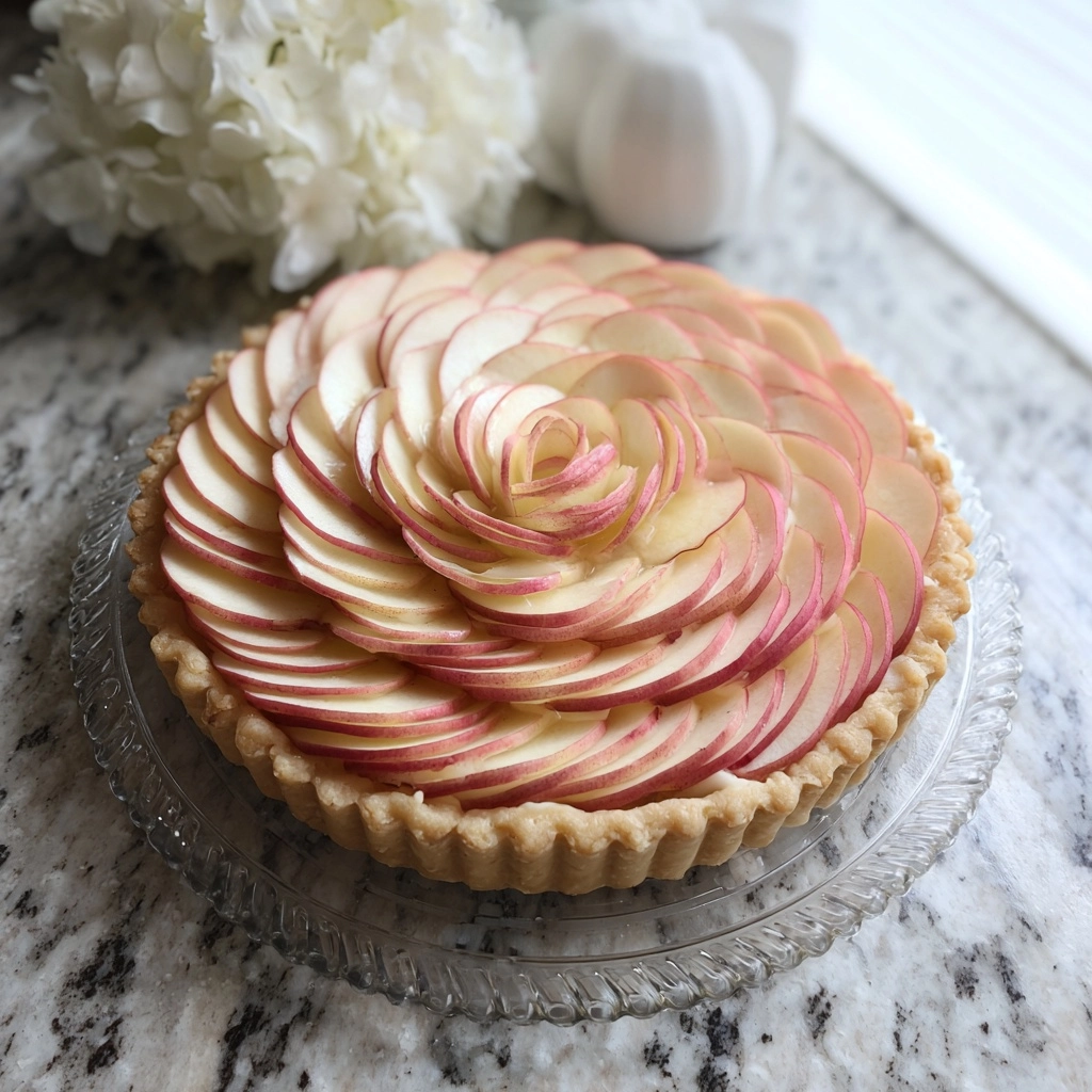 Rose Apple Tart with Rose Water Recipe