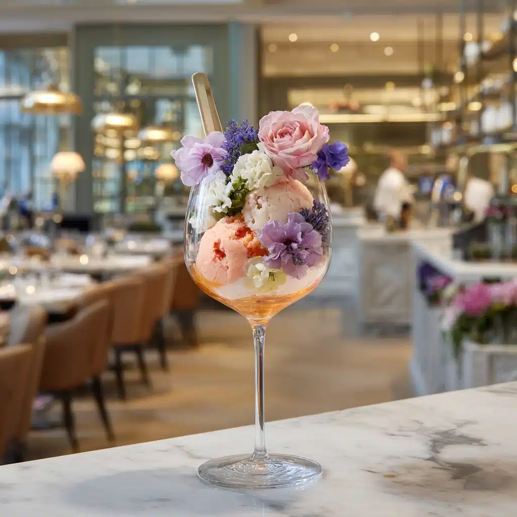 Lavender Lemonade Float with Edible Flowers Recipe - Recipe Image