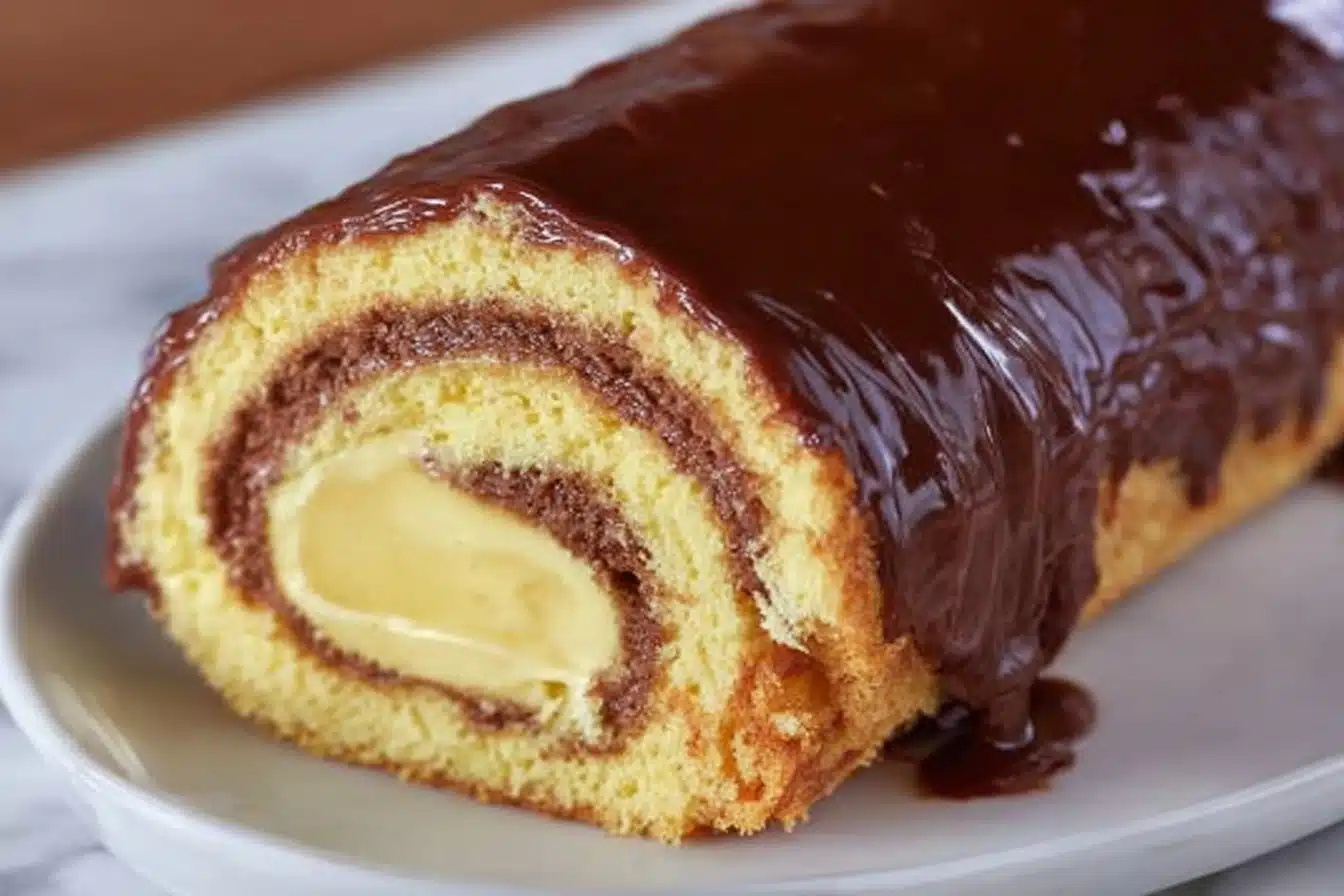 Boston Cream Cake Roll Recipe