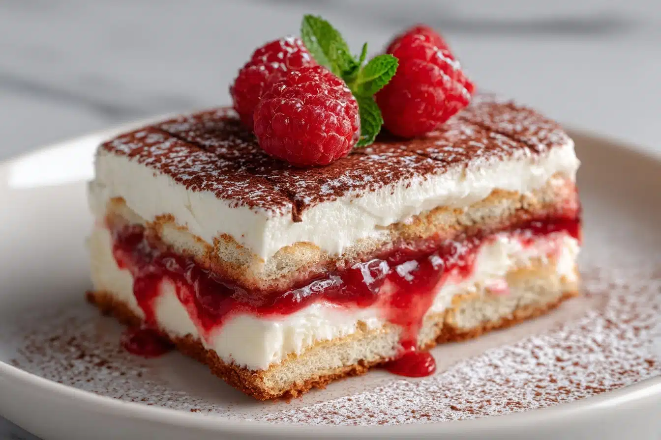 Fresh Raspberry Tiramisu Recipe - Recipe Image