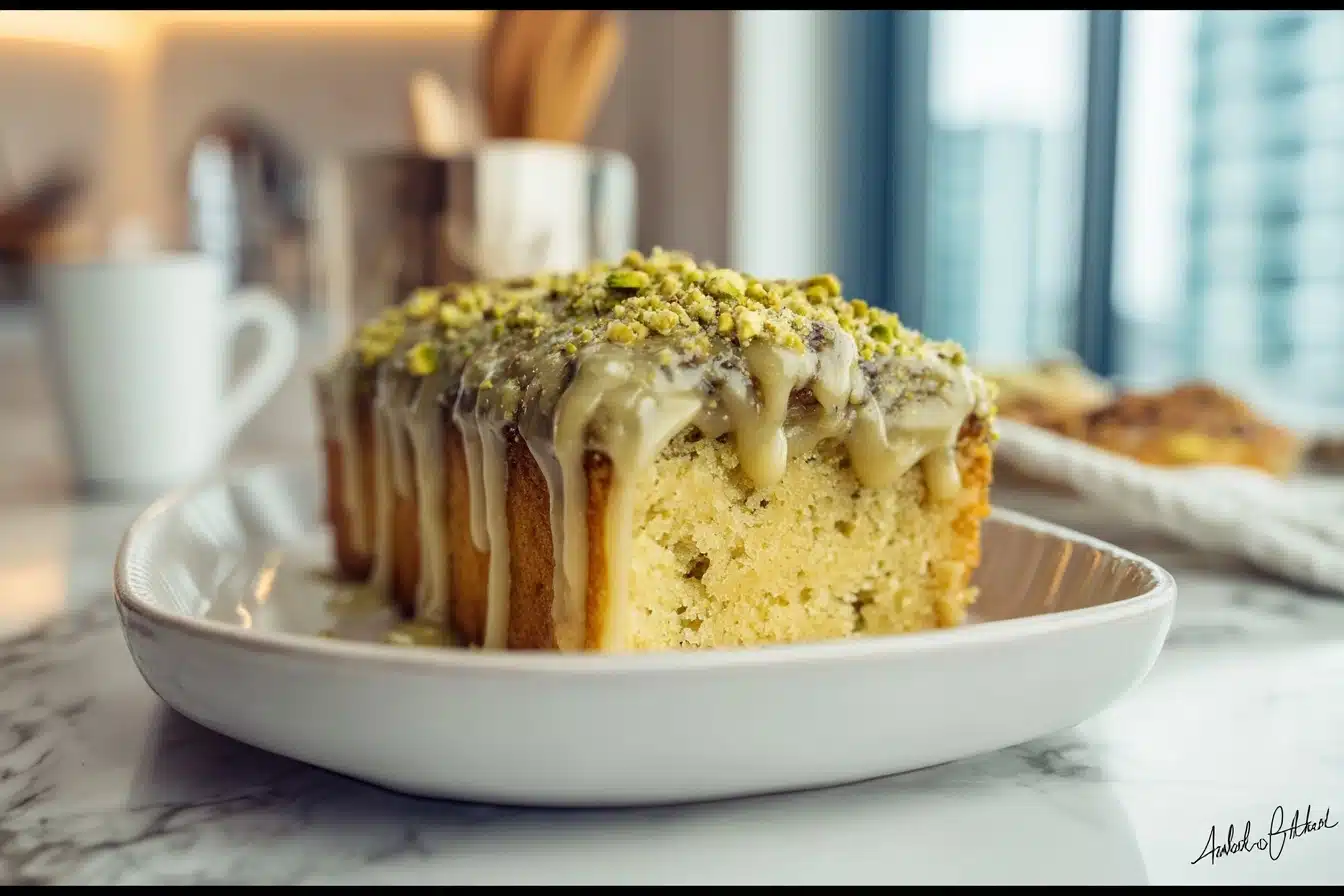 Vegan Pistachio Coffee Cake Recipe - Recipe Image