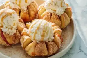 Bloomin’ Apples with Cinnamon Sugar & Ice Cream Recipe