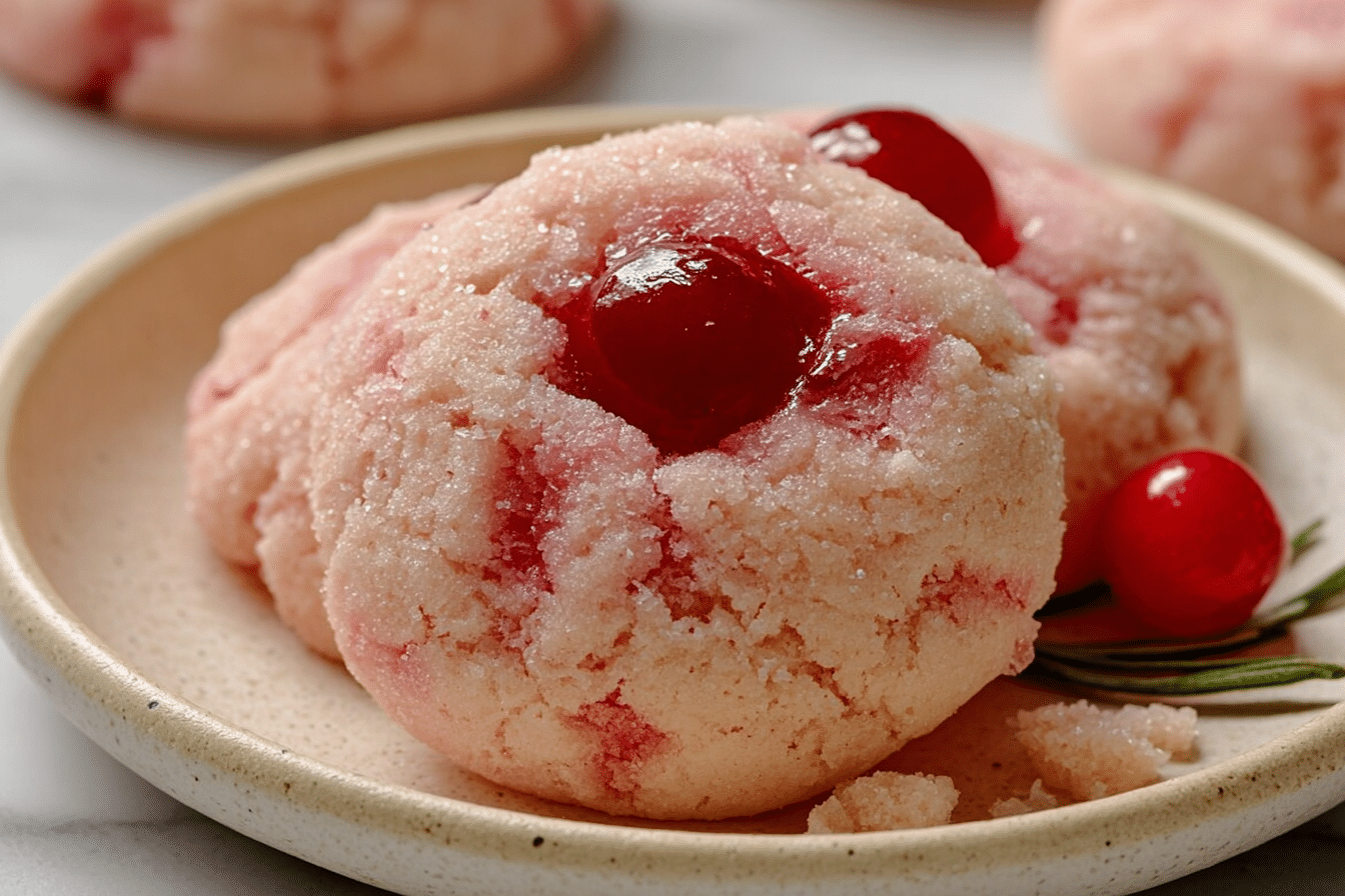 Melt-In-Your-Mouth Cherry Shortbread Cookies Recipe