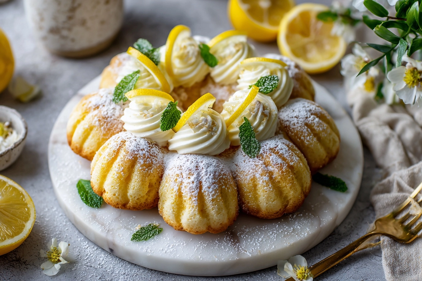 Lemon Madeleines with Mascarpone Cream Recipe - Recipe Image