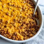 Cheesy Hamburger Rice Casserole Recipe