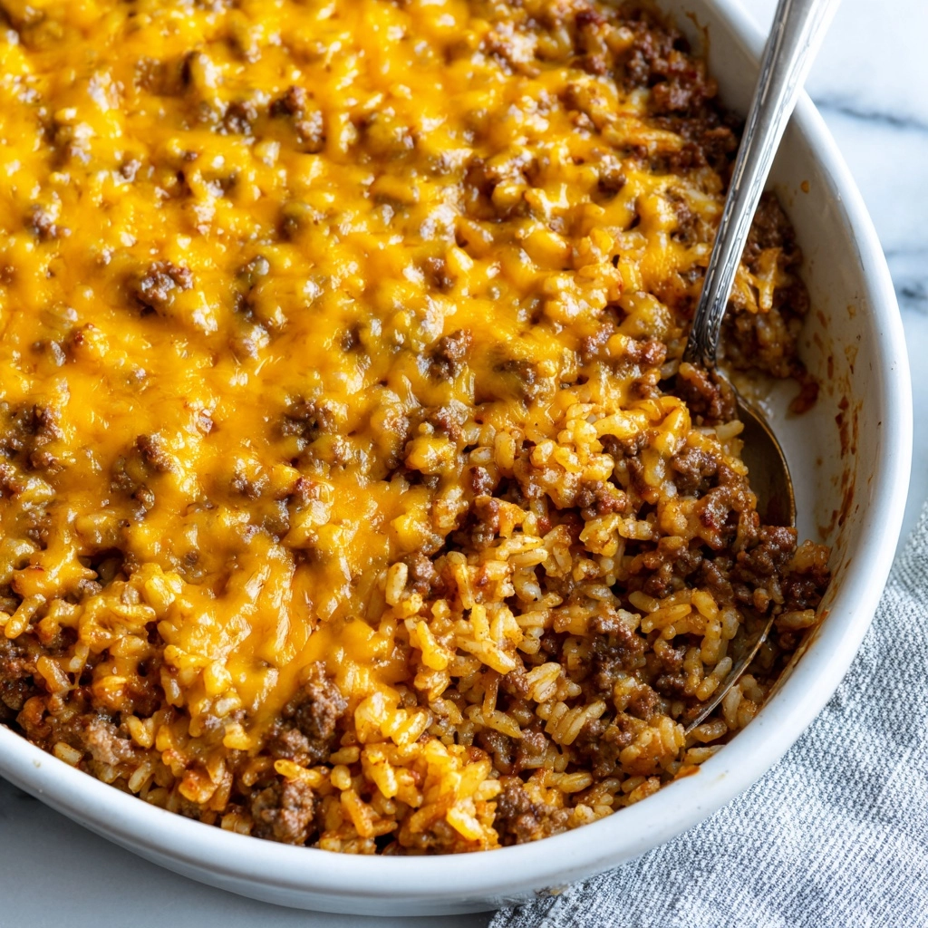 Cheesy Hamburger Rice Casserole Recipe