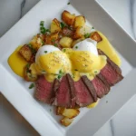 Steak & Potato Hash Eggs Benedict with Hollandaise Recipe
