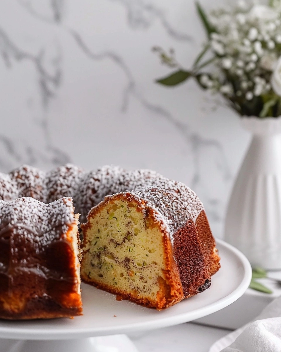Cinnamon Glazed Zucchini Bundt Bread Recipe 4 Cinnamon Glazed Zucchini Bundt Bread Recipe - Recipe Image