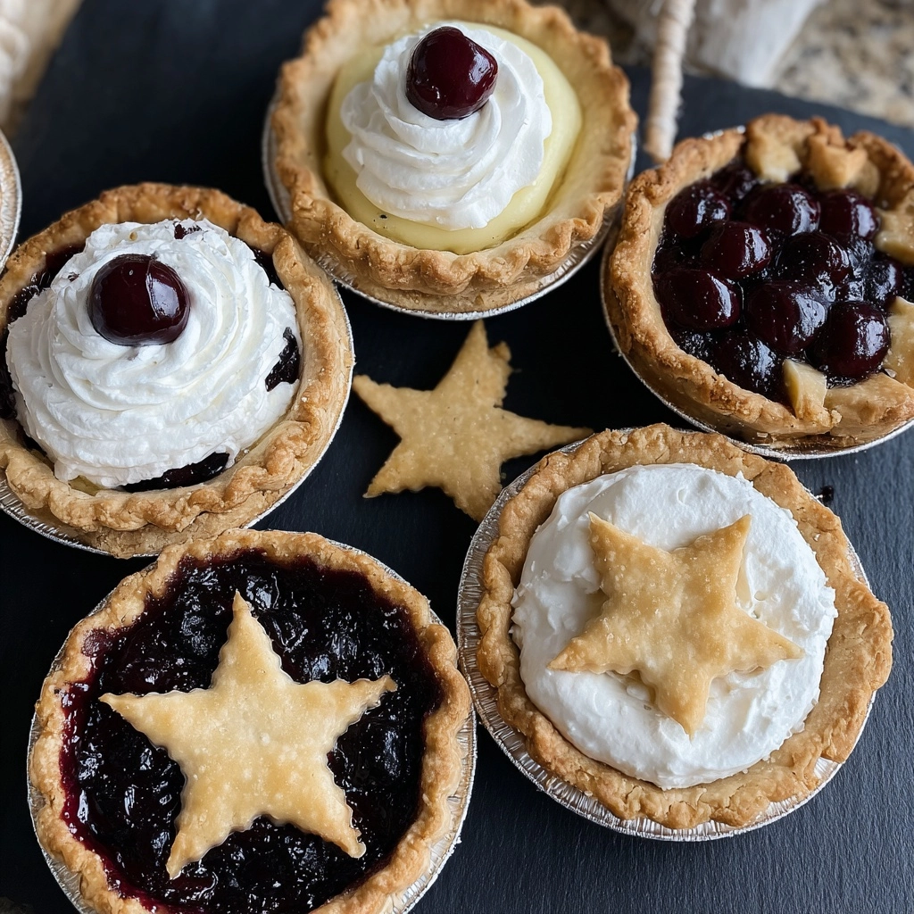 Mini Cherry & Key Lime Pies Recipe 6 Mini Cherry & Key Lime Pies Recipe - Recipe Image