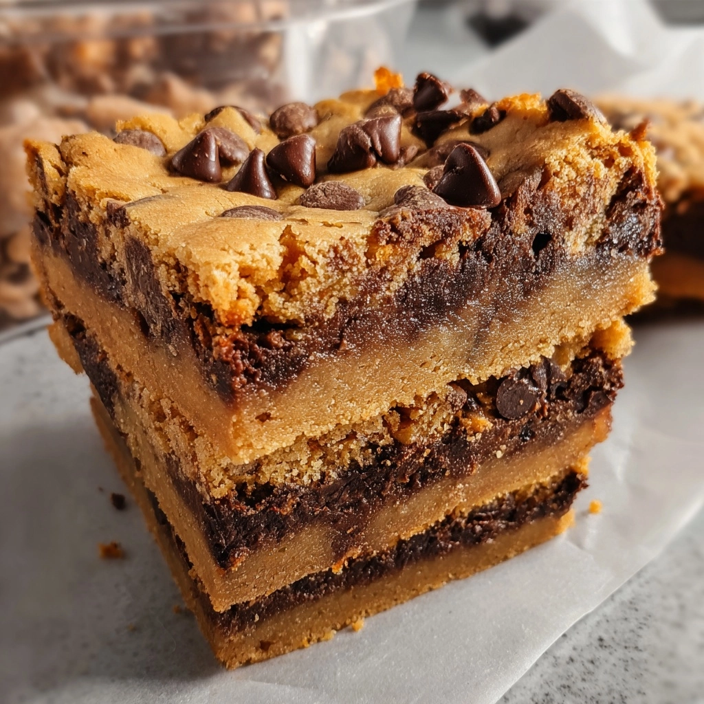 Chocolate Chip Cookie Dough Brownies Recipe 6 Chocolate Chip Cookie Dough Brownies Recipe - Recipe Image