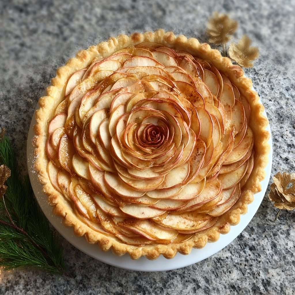Rose Apple Tart with Rose Water Recipe 5 Rose Apple Tart with Rose Water Recipe - Recipe Image