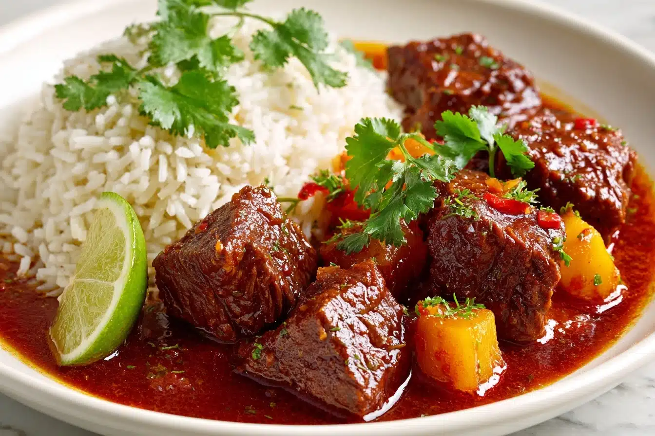 Mexican Beef Stew with Rice Recipe - Recipe Image