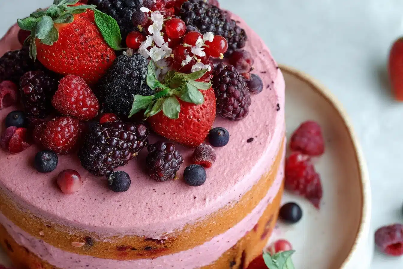 Summer Berry Layer Cake Recipe