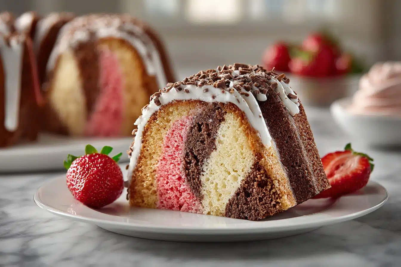 Neapolitan Pound Cake Recipe - Recipe Image
