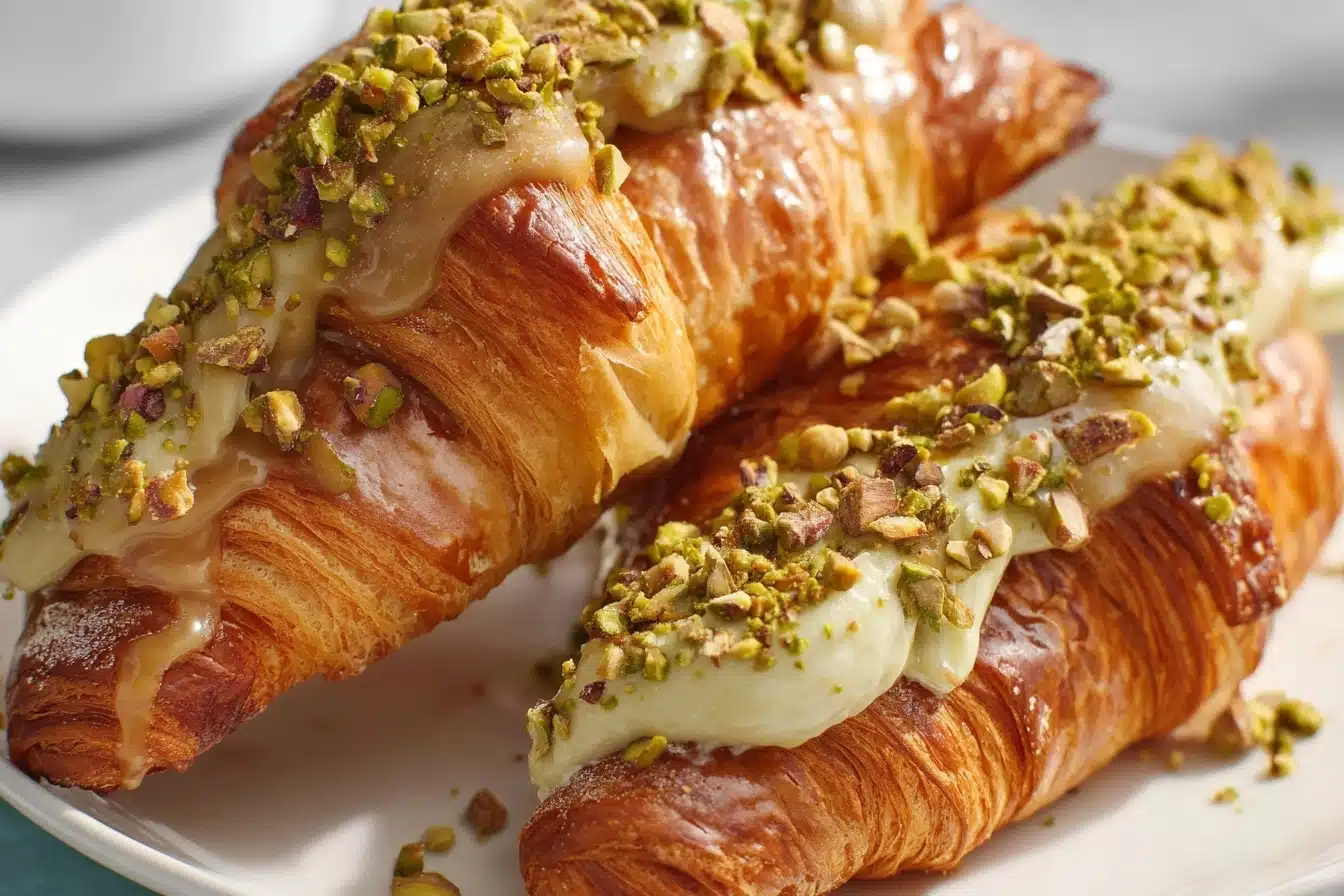Pistachio Cream Croissants Recipe - Recipe Image