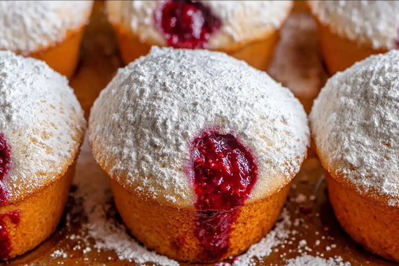 Raspberry-Filled Donut Muffins Recipe