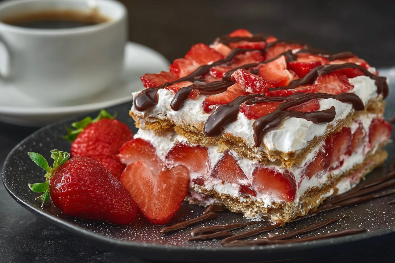 Strawberry Icebox Cake Recipe - Recipe Image