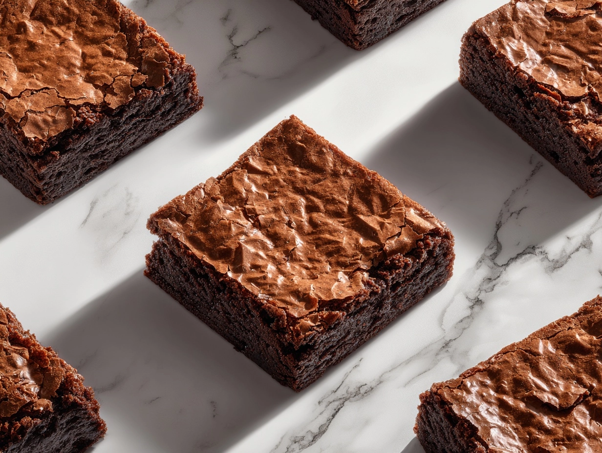 Shiny Crackly Top Brownies Recipe
