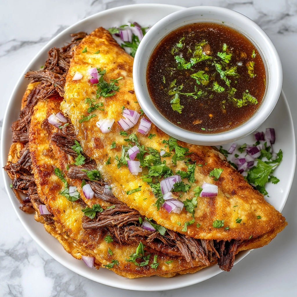 Quesabirria Tacos with Melty Cheese & Rich Consomé Recipe - Recipe Image