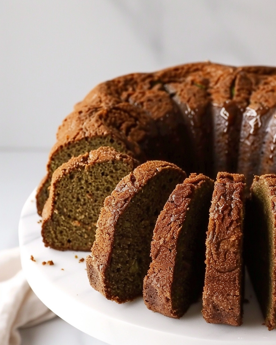 Cinnamon Glazed Zucchini Bundt Bread Recipe