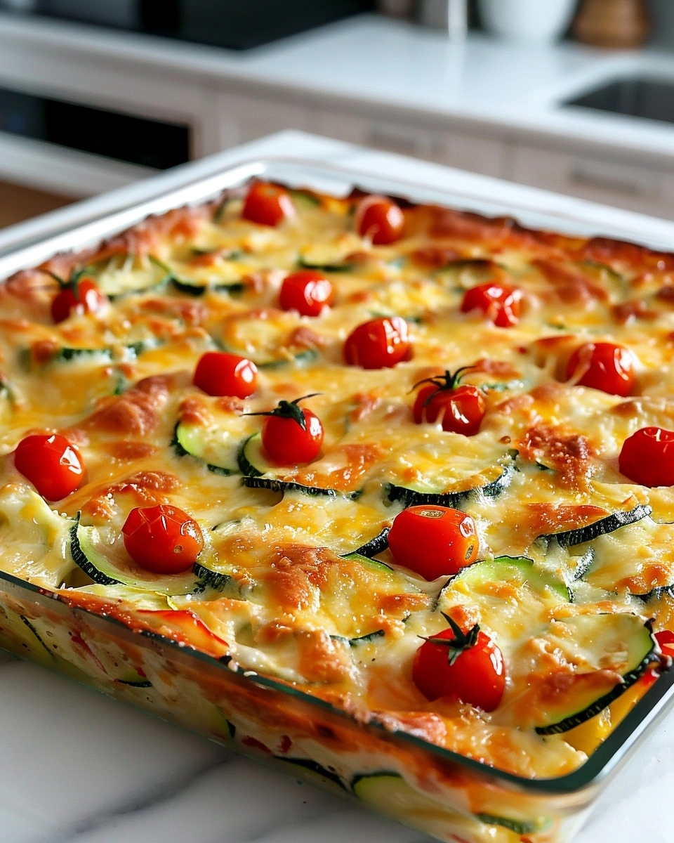 Baked Zucchini and Cheese Recipe 4 Baked Zucchini and Cheese Recipe - Recipe Image