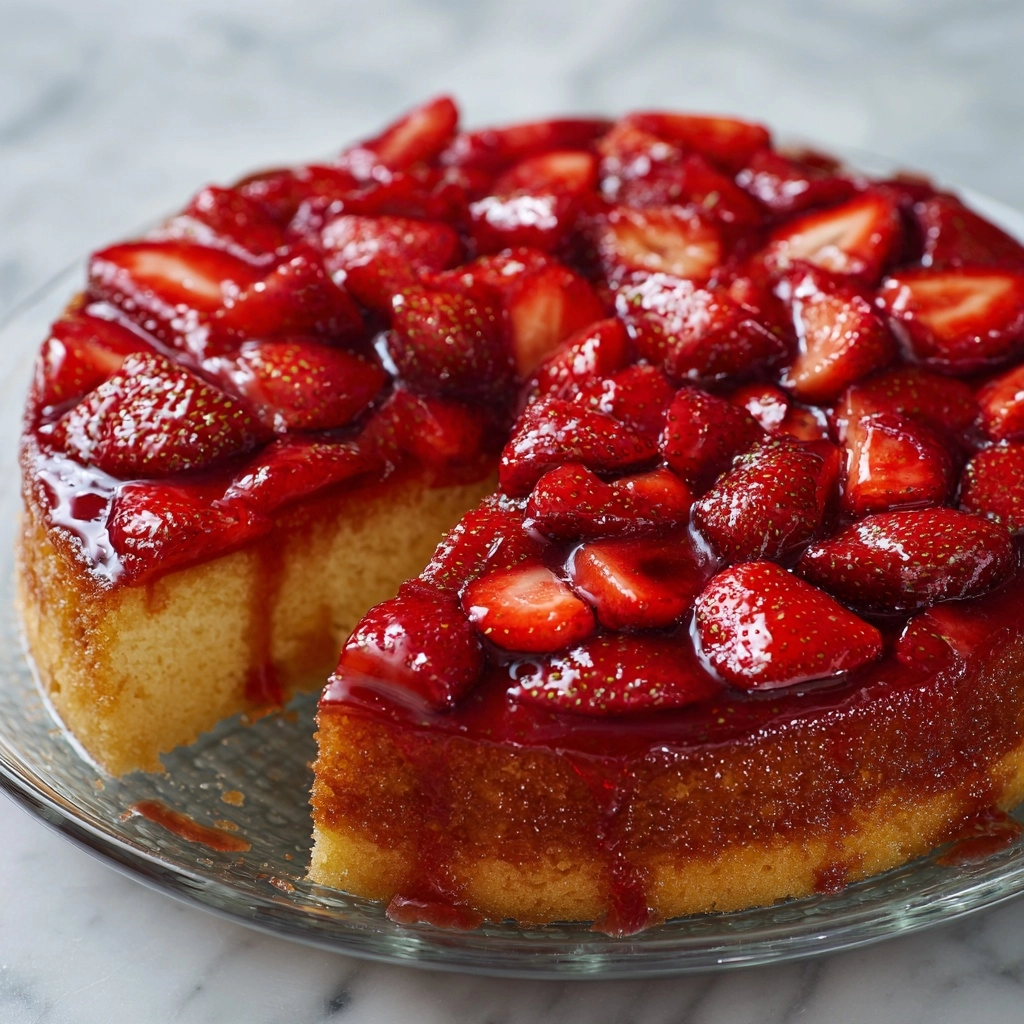 Strawberry Rhubarb Upside Down Cake Recipe