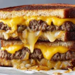 Patty Melt with Cheddar, Pepper Jack & Caramelized Onions Recipe