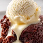 Microwave Chocolate Mug Cake with Vanilla Ice Cream Recipe